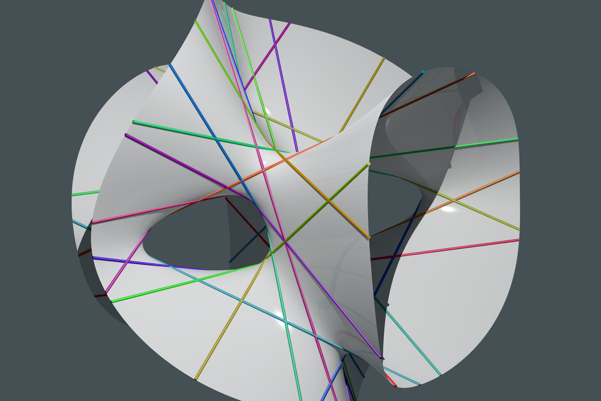 Cubic surface with 27 lines